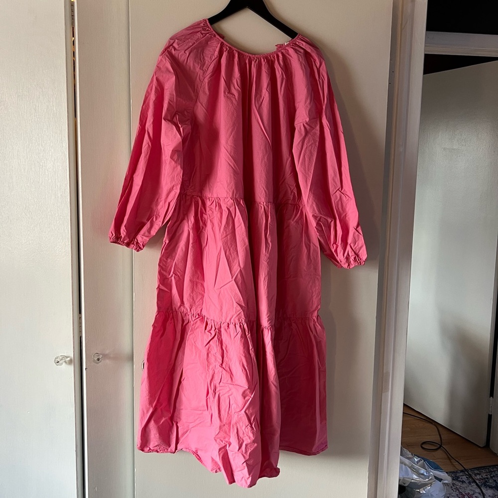 H&M Pink Long Sleeve Cotton Maxi Dress. Women’s large.